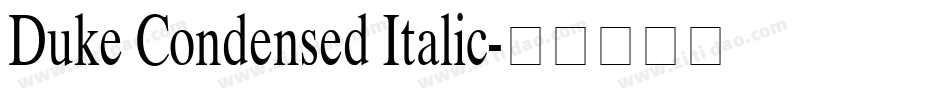 Duke Condensed Italic字体转换